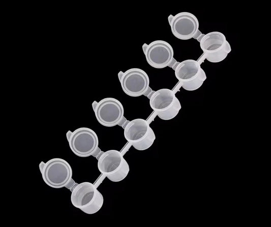 Plastic Paint Pots x6 (Linked) - Product Image