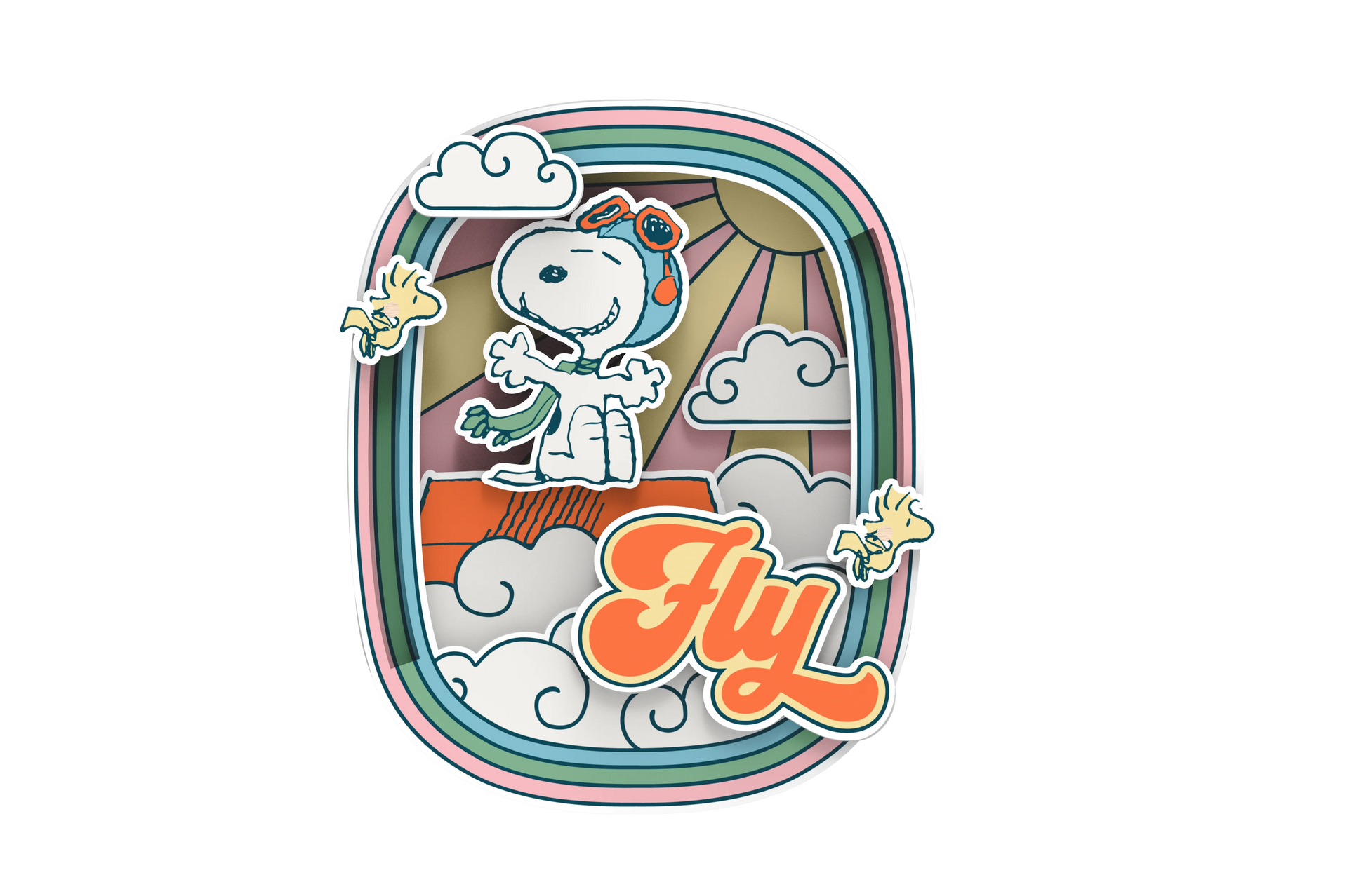 Puremind - Peanuts™ Snoopy'S Pilot Dreams Wooden Magnet - Pm2203 - Product Image