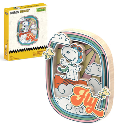 Puremind - Peanuts™ Snoopy'S Pilot Dreams Wooden Magnet - Pm2203 - Product Image
