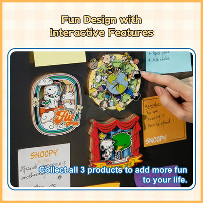 Puremind - Peanuts™ Snoopy'S Pilot Dreams Wooden Magnet - Pm2203 - Product Image