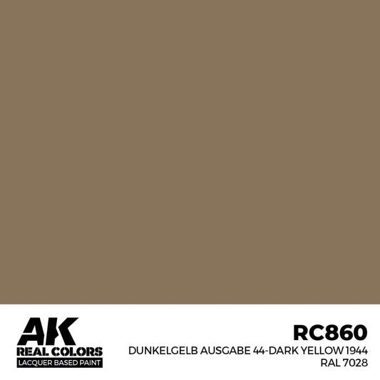 RC860 - AK Real Colors - Dunkelgelb Ausgabe 1944-Dark Yellow 1944 RAL 7028 - Product Image