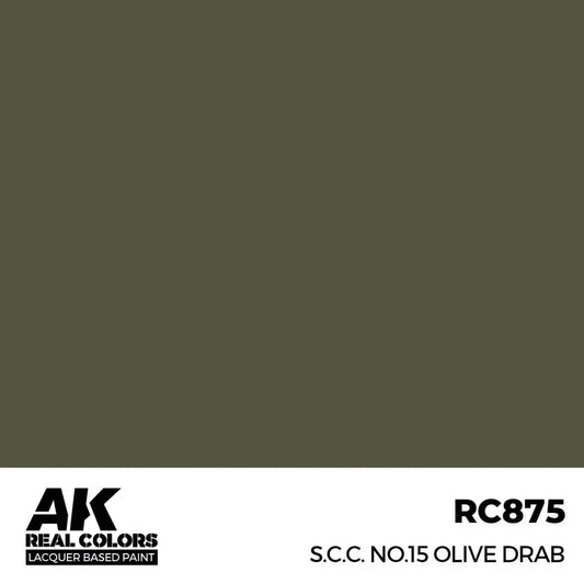 RC875 - AK Real Colors - S.C.C. No.15 Olive Drab - Product Image