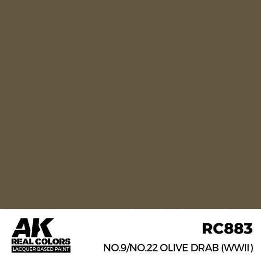 RC883 - AK Real Colors - Olive Drab No.9 / No.22 - Product Image