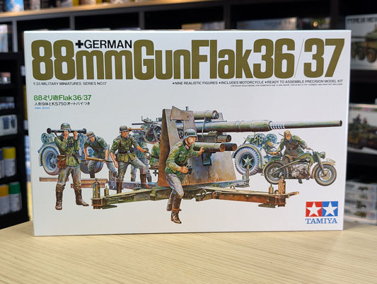 Tamiya 1/35 Military - German 88mm Gun Flak 36/37 - 35017