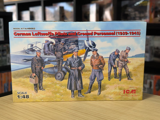 ICM Figures 1:48 - German Luftwaffe Pilots & Ground Personnel (1939-1945) 7 Figures - ICM48082