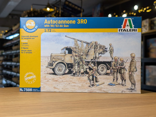 Italeri 1/72 Military - Autocannone Ro3 With 90/53 AA - 7508