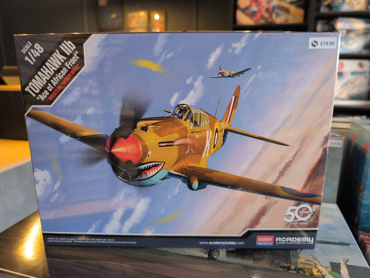 1/48 Academy - British Air Force P-40C Tomahawk IIb "African Ace" Fighter Aircraft