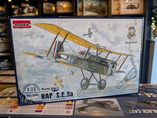 1/72 Roden - British Royal Air Force S.E.5a w/  Wolseley Viper WWI Fighter Aircraft