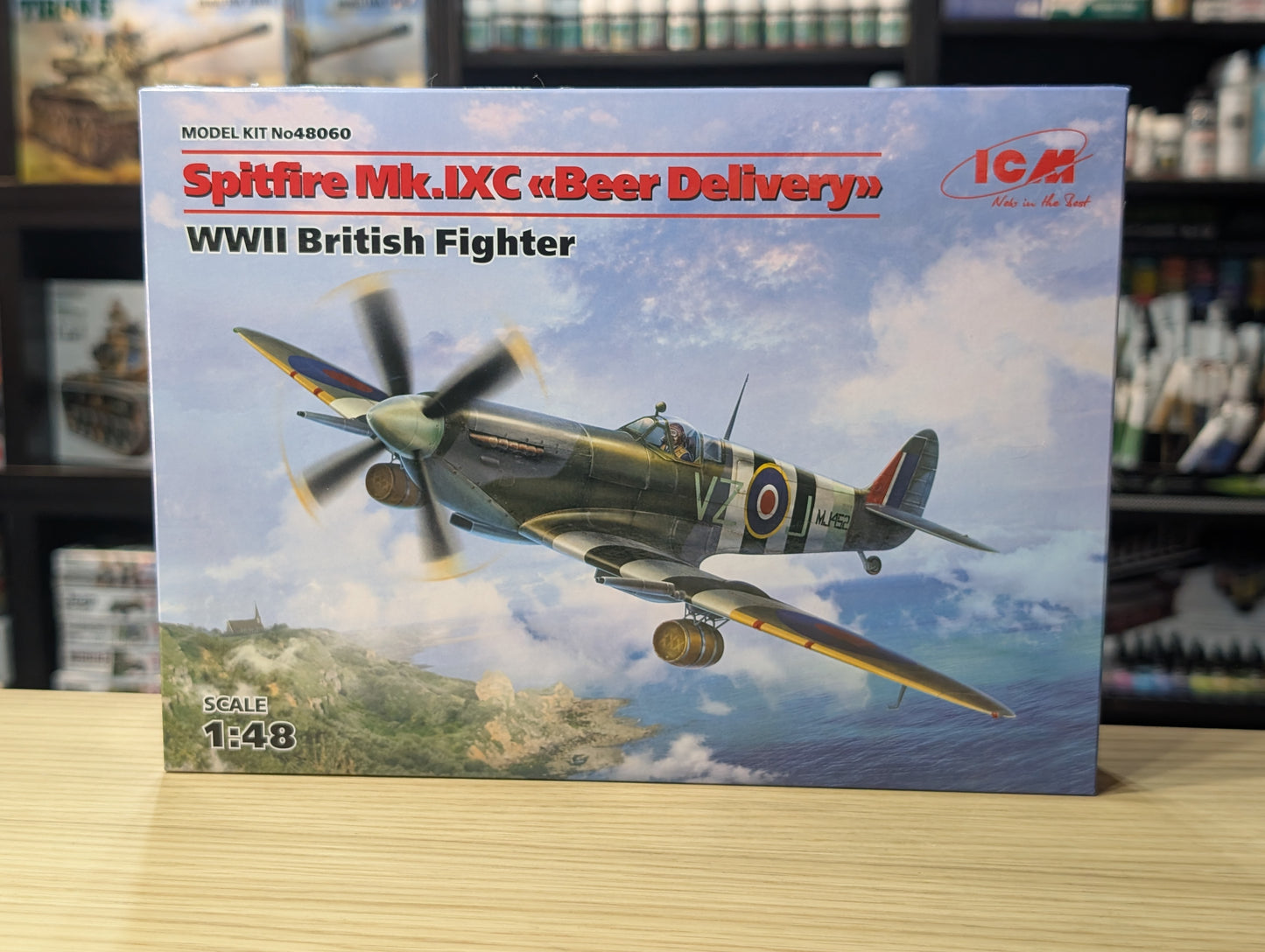ICM Aircraft 1:48 - Spitfire Mk.IXC 'Beer Delivery', WWII British Fighter - ICM48060