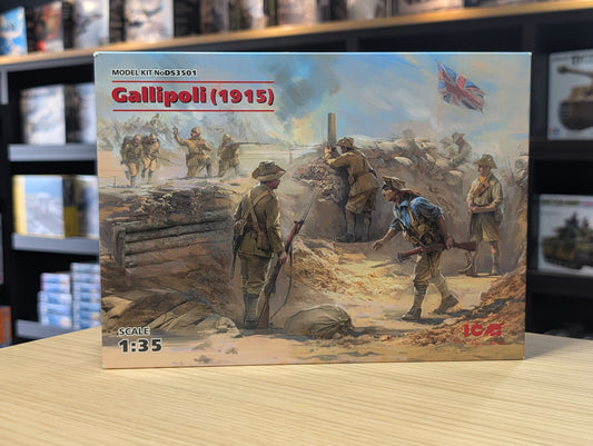 ICM Diorama Sets - Gallipoli (1915) ANZAC & Turkish Infantry 8 Figures - ICMDS3501