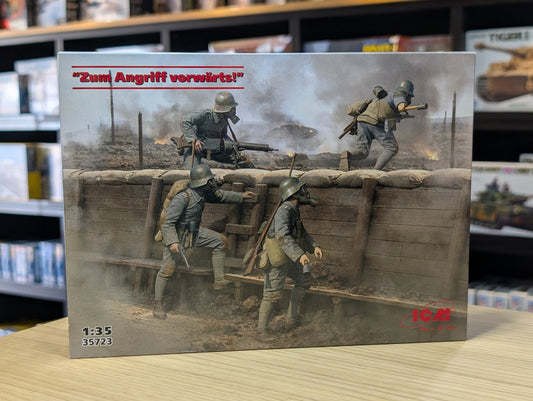ICM Figures 1:35 - ‘Zum Angriff Vorwärts!’ German Army Assault Unit (4 Figures) - ICM35723