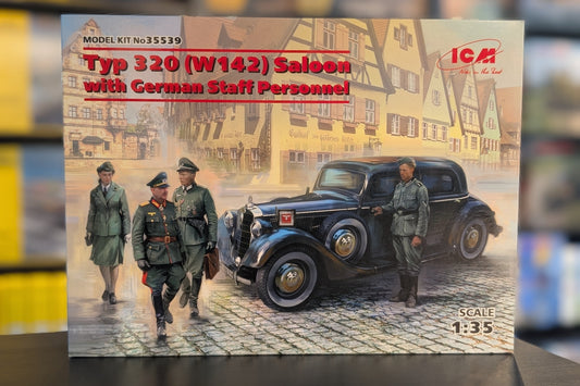 ICM Vehicles 1/35 - Typ 320 (W142) Saloon with German Staff Personnel 4 Figures - ICM35539