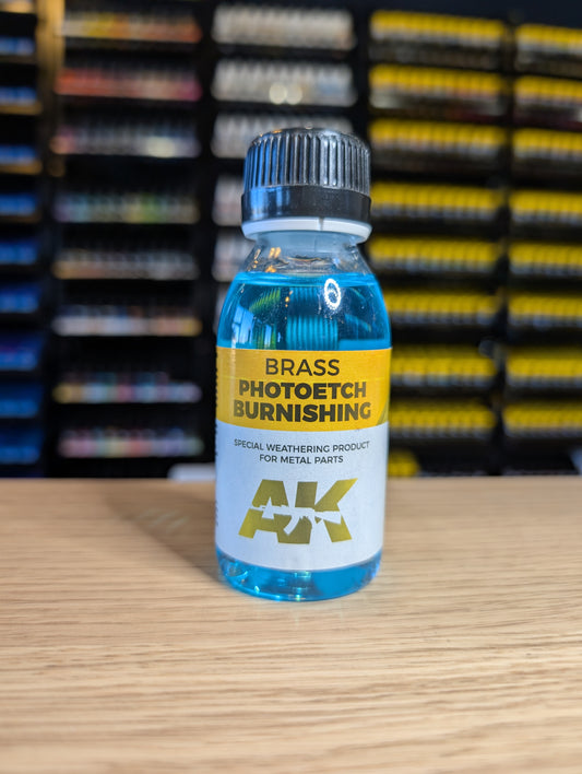 AK Interactive - Brass Photo-Etch Burnishing Fluid 100ml