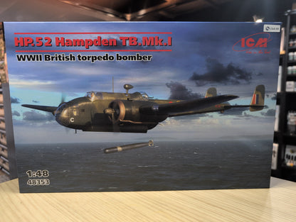 ICM Aircraft 1:48 - HP.52 Hampden TB.Mk.I WWII British Torpedo Bomber - ICM48353