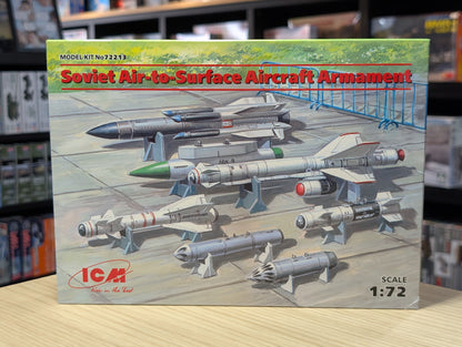 ICM Aircraft 1:72 - Soviet Air-to-Surface Aircraft Armament (Assorted Missiles) - ICM72213