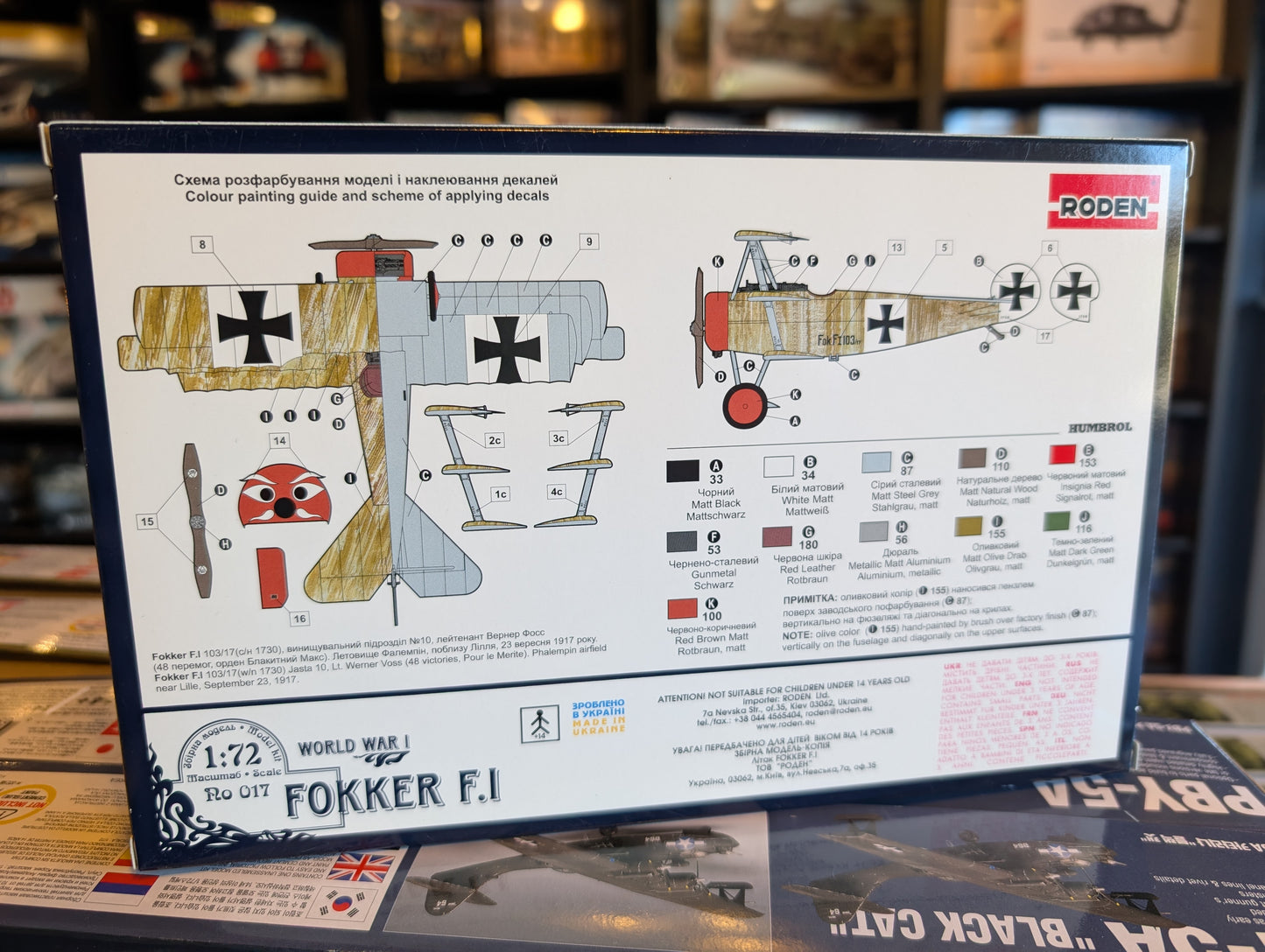 1/72 Roden - German Air Force F.I WWI 1917  Prototype Fighter Aircraft