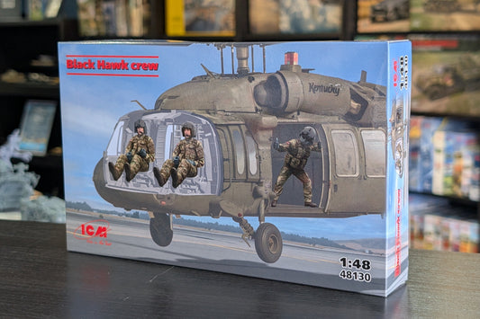 ICM Aircraft 1/48 - Black Hawk Helicopter Crew (3 Figures) - ICM48130