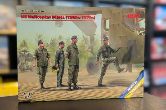 ICM Figures 1/35 - U.S. Helicopter Pilots (1960s-1970s) 4 Figures - ICM53101