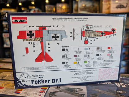 1/72 Roden - German Air Force Fokker Dr I WWI  'Red Baron' Fighter Aircraft