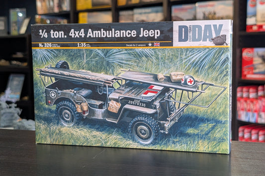 Italeri 1/35 Military - 1/4 Ton 4x4 Ambulance Jeep D Day - 326