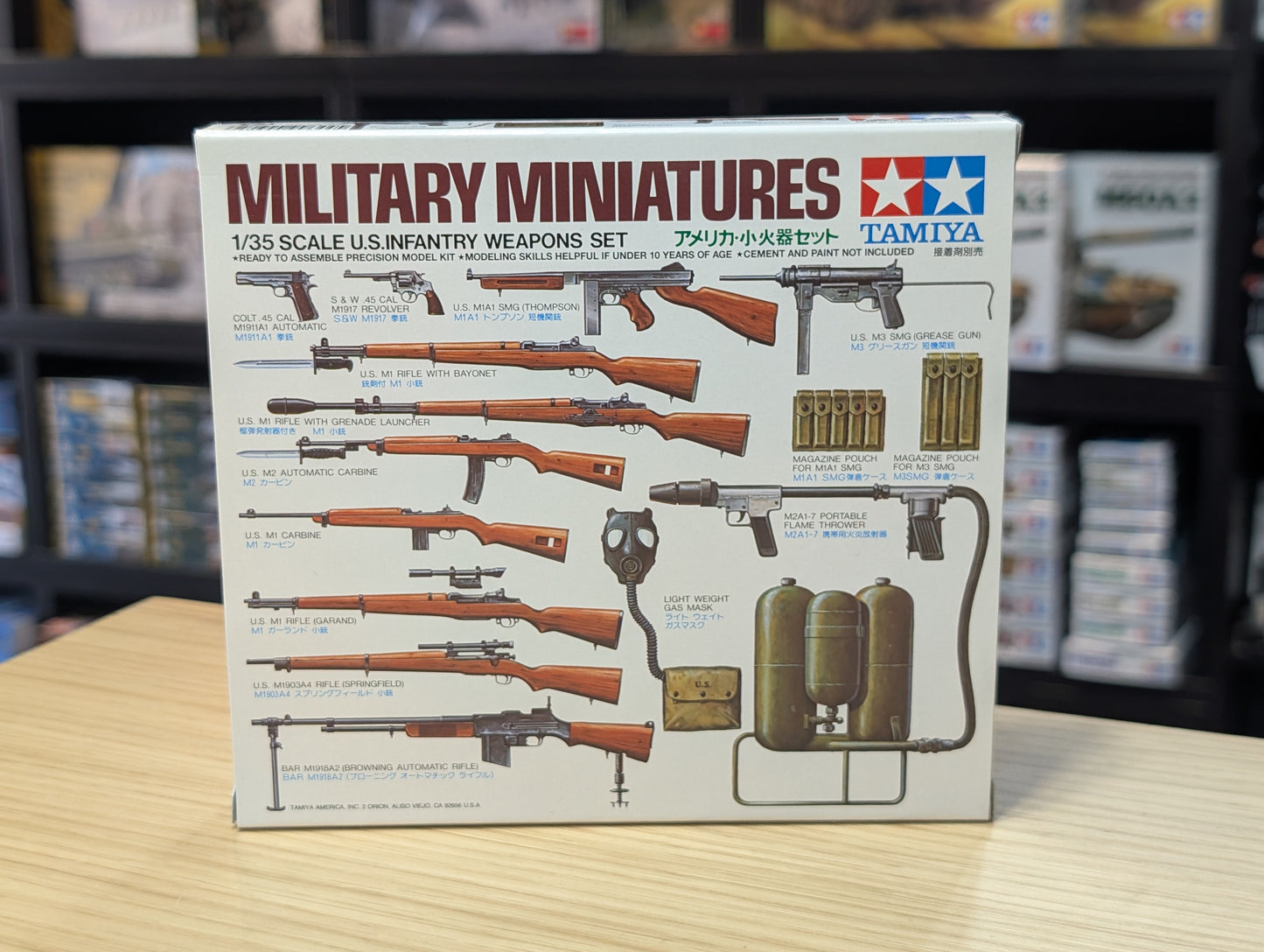 Tamiya 1/35 Military - U.S. Infantry Weapons Set (WWII) - 35121
