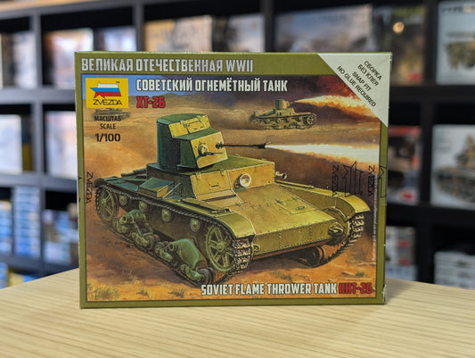 Zvezda Art Of Tactic - 1/100 T-26 Flamethrower Tank  - Z6165