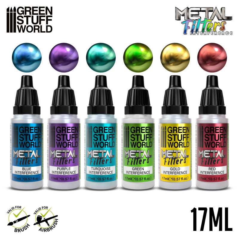 Green Stuff World - Metal Filter 'Interference' Paint Set