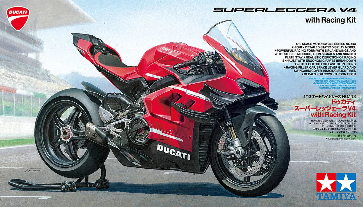 Tamiya 1/12 Bikes - Ducati Superleggera V4 with Racing Kit - 14143 - Product Image