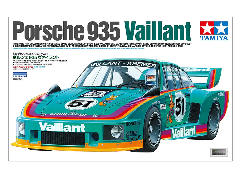 Tamiya 1/20 Cars - 1/20 Porsche 935 Vaillant - 20071 - Product Image