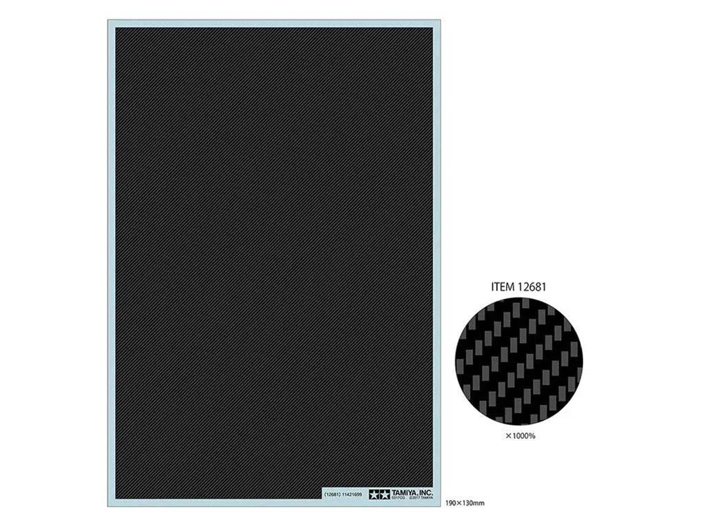 Tamiya 1/24 Cars - 1/24 Carbon Fibre Decal (Twill Weave/Fine) - 12681 - Product Image