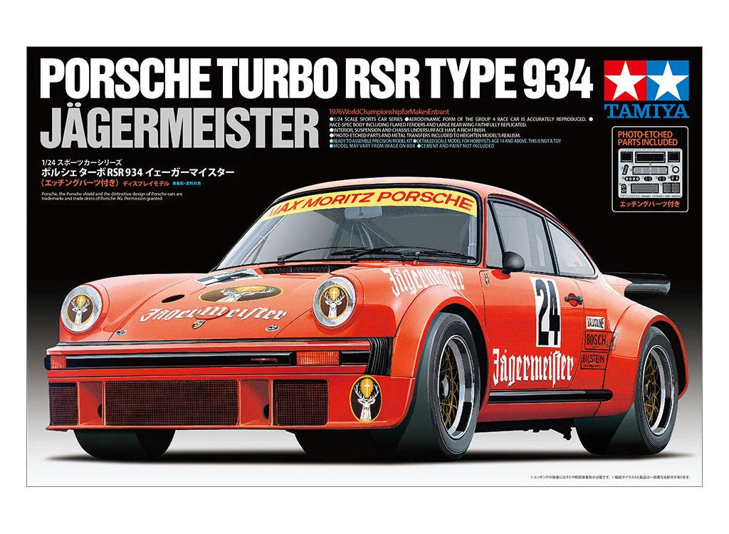 Tamiya 1/24 Cars - 1/24 Porsche Turbo RSR Type 934 Jägermeister - 24328 - Product Image
