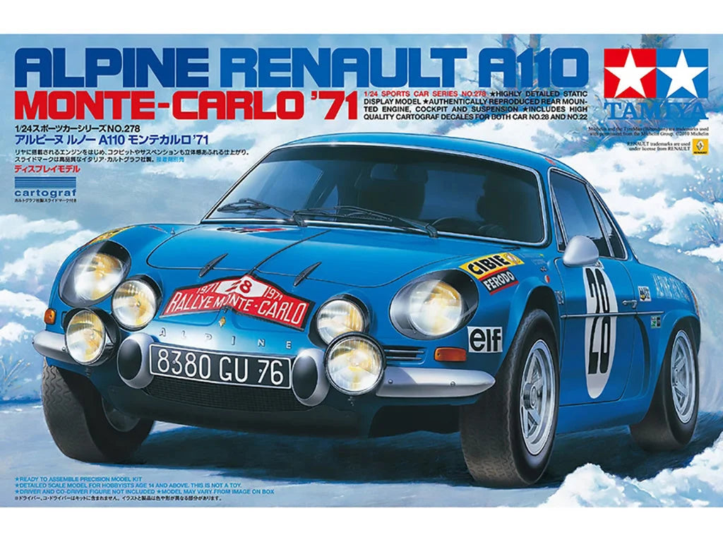 Tamiya 1/24 Cars - Alpine A110 Monte-Carlo '71  Ltd - 24278 - Product Image