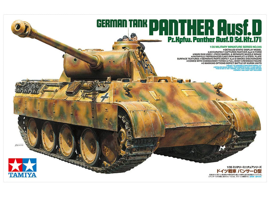 Tamiya 1/35 Military - 1/35 German Panther Ausf.D Tank - 35345 - Product Image