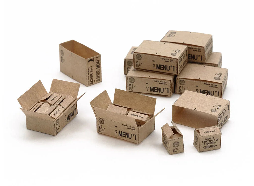 Tamiya 1/35 Military - 1/35 U.S. 10-in-1 Ration Cartons WWII - 12689 - Product Image