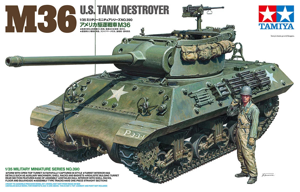 Tamiya 1/35 Military - 1/35 U.S. Tank Destroyer M36 - 35390 - Product Image