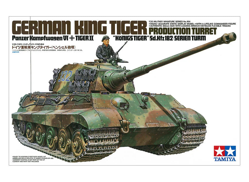 Tamiya 1/35 Military - King Tiger Production Turret - 35164 - Product Image