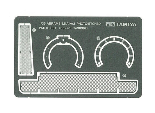 Tamiya 1/35 Military - M1A1/A2 Abrams Photo Etched Parts Set - 35273 - Product Image