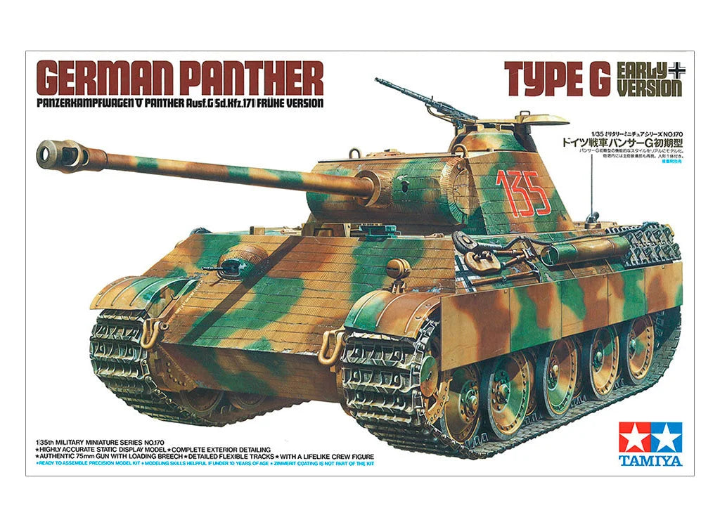 Tamiya 1/35 Military - Panther Type G Early Version - 35170 - Product Image