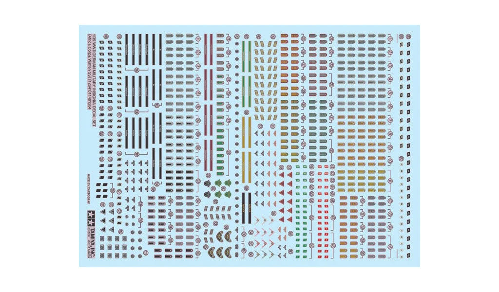 Tamiya 1/35 Military - WWII German Military Insignia Decal Set (1/35 Africa Corps/Waffen SS) - 12641 - Product Image