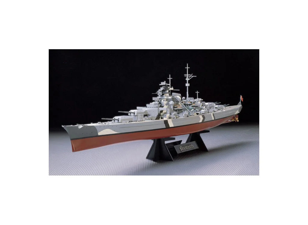 Tamiya 1/350 Ships - German Battleship Bismarck with Stand - 78013 - Product Image