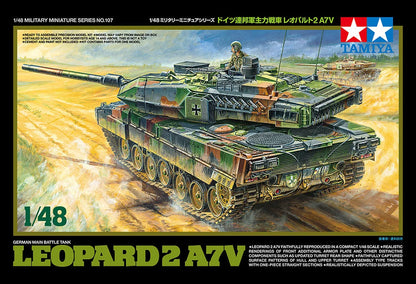 Tamiya 1/48 Military - 1/48 German Main Battle Tank Leopard 2 A7V - 32607 - Product Image