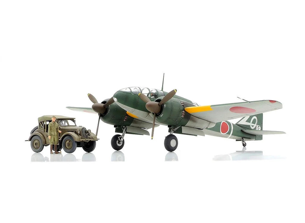 Tamiya 1/48 Military - 1/48 Ki-46 III 100 Aircraft & Kurogane 4x4 Set - 25217 - Product Image