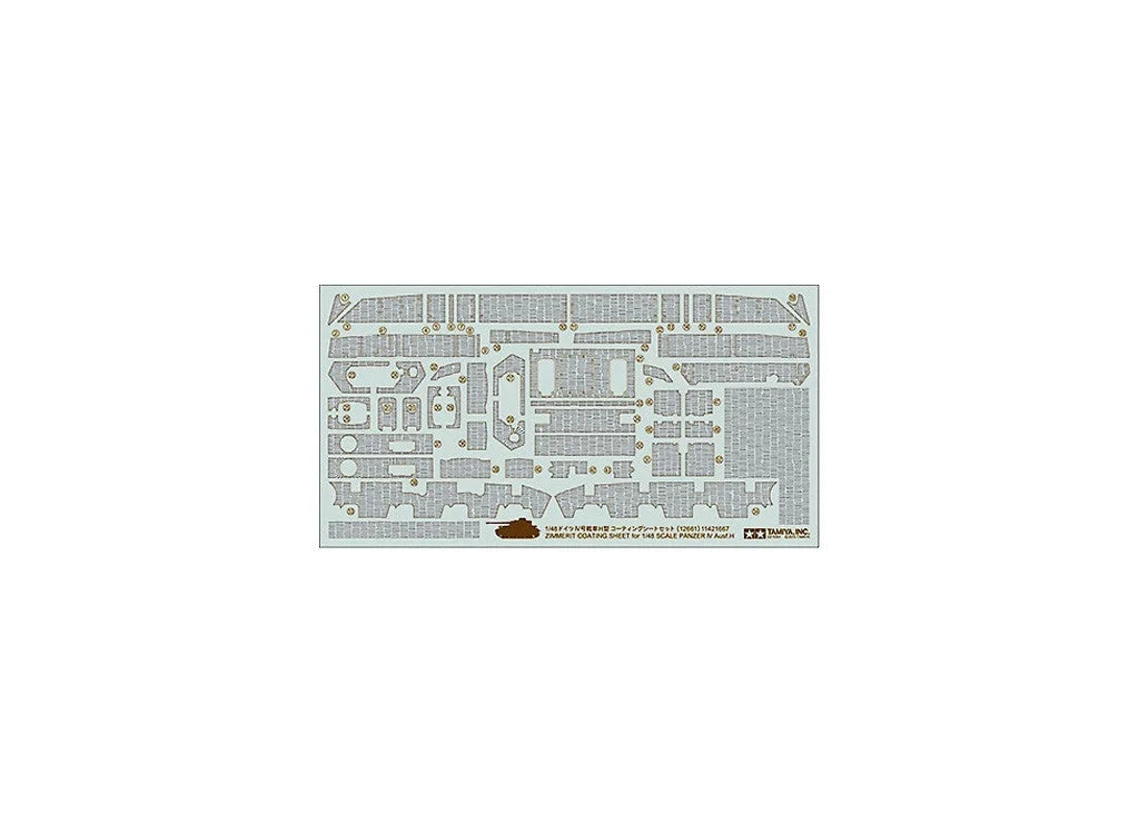 Tamiya 1/48 Military - 1/48 Panzer IV Ausf.H Zimmerit Coating Sheet - 12661 - Product Image