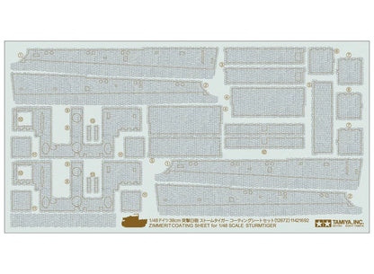 Tamiya 1/48 Military - 1/48 Sturmtiger Zimmerit Coating Sheet - 12672 - Product Image
