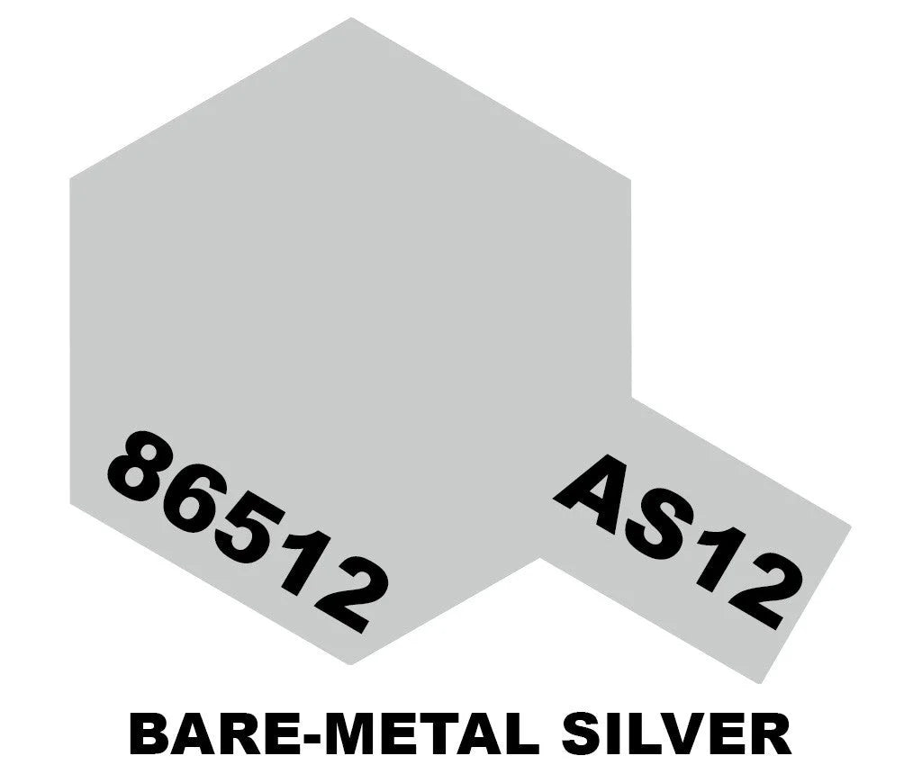 Tamiya AS Sprays - AS-12 Bare-Metal Silver - 86512 - Product Image