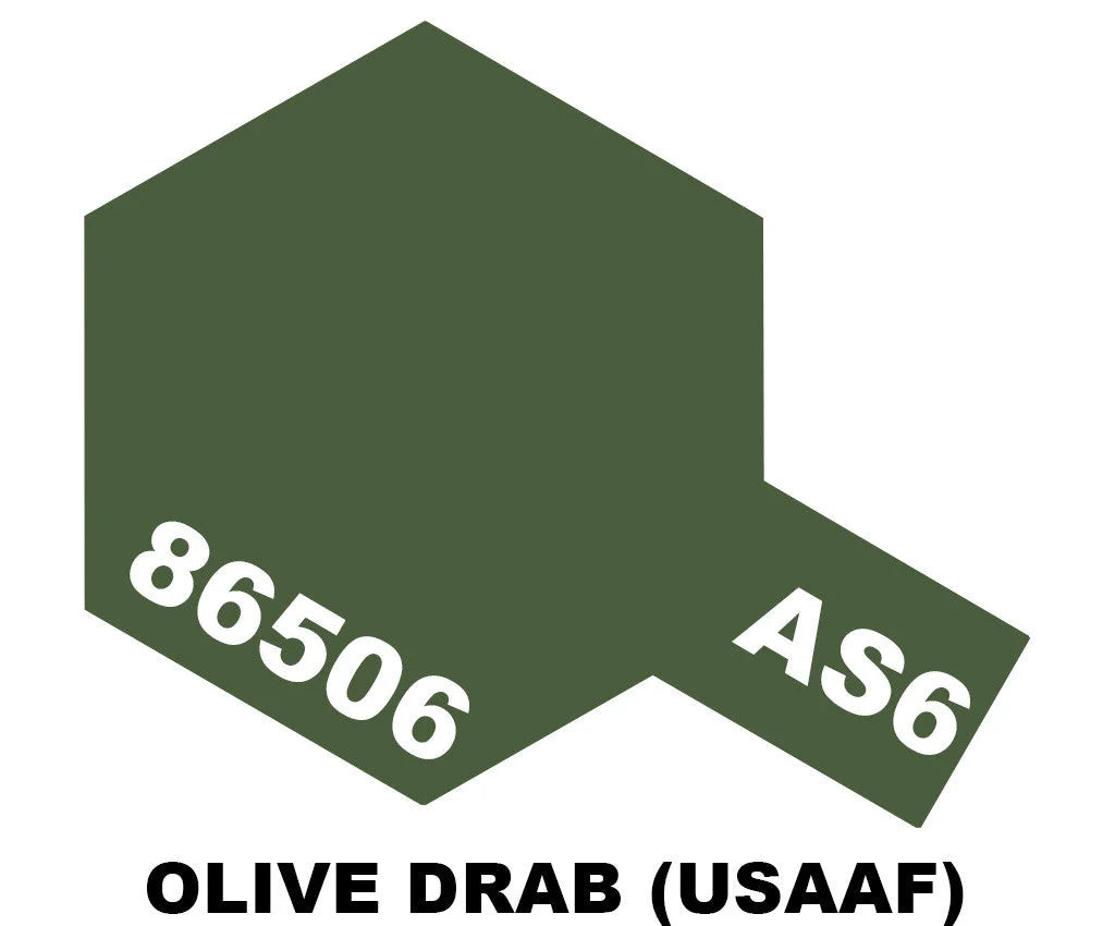Tamiya AS Sprays - AS-6 Olive Drab (USAAF) - 86506 - Product Image