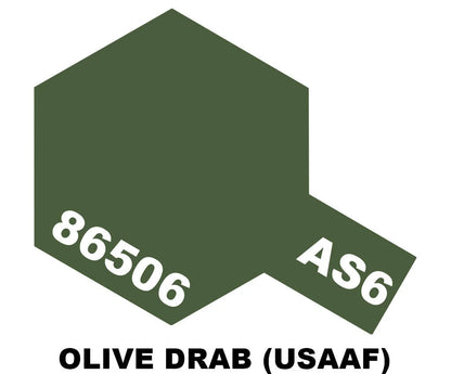 Tamiya AS Sprays - AS-6 Olive Drab (USAAF) - 86506 - Product Image