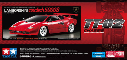 Tamiya Lamborghini Countach 5000S TT-02 47527 – package artwork