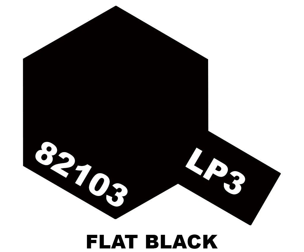 Tamiya LP Paint - LP-3 Flat Black - 82103 - Product Image