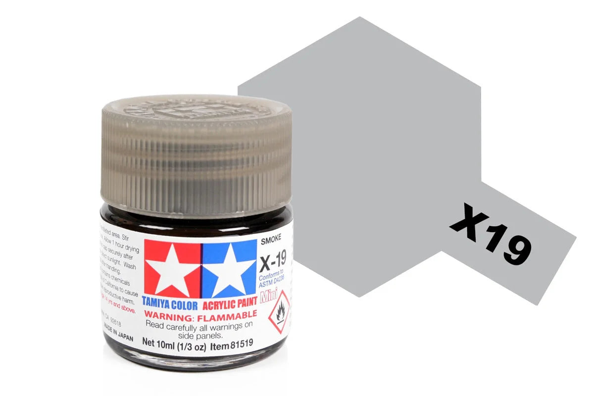 Tamiya Acrylic Mini X-19 Smoke 10ml (81519)